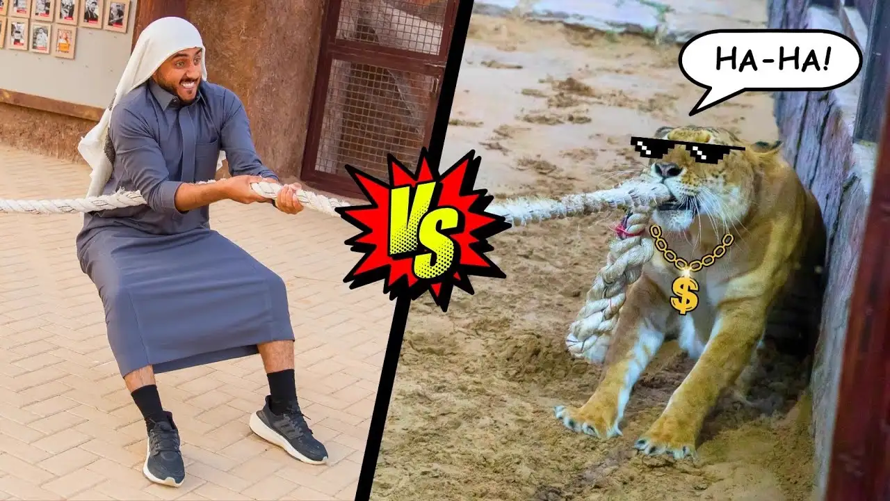 Osama Aldghiri’s Funniest Dubai Adventures! 🦁🤣 Wild Fun with Animals! #dubai #funny #wildlife